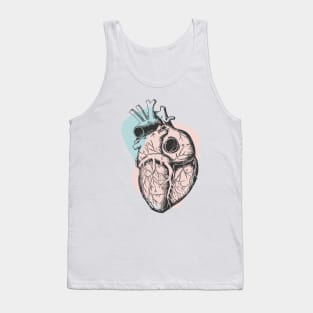 Anatomical Heart • Pastel Pink & Blue • Pastel Goth Tank Top